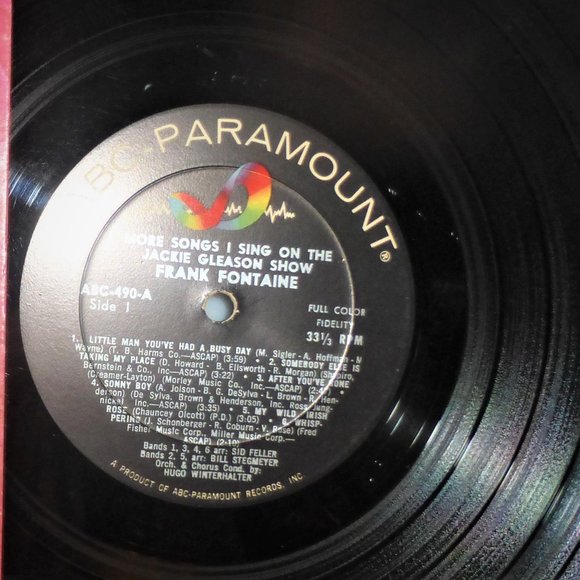 FRANK FONTAINE More Songs I Sign On The Jackie Gleason Show Vinyl LP Record - Picture 3 of 5